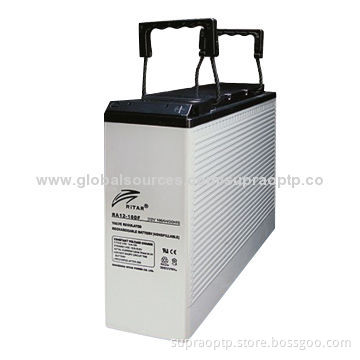 Data Terminal Battery, 12V/100A, Front Terminal for Power Supply Cabinet, Telecom Station Lighting